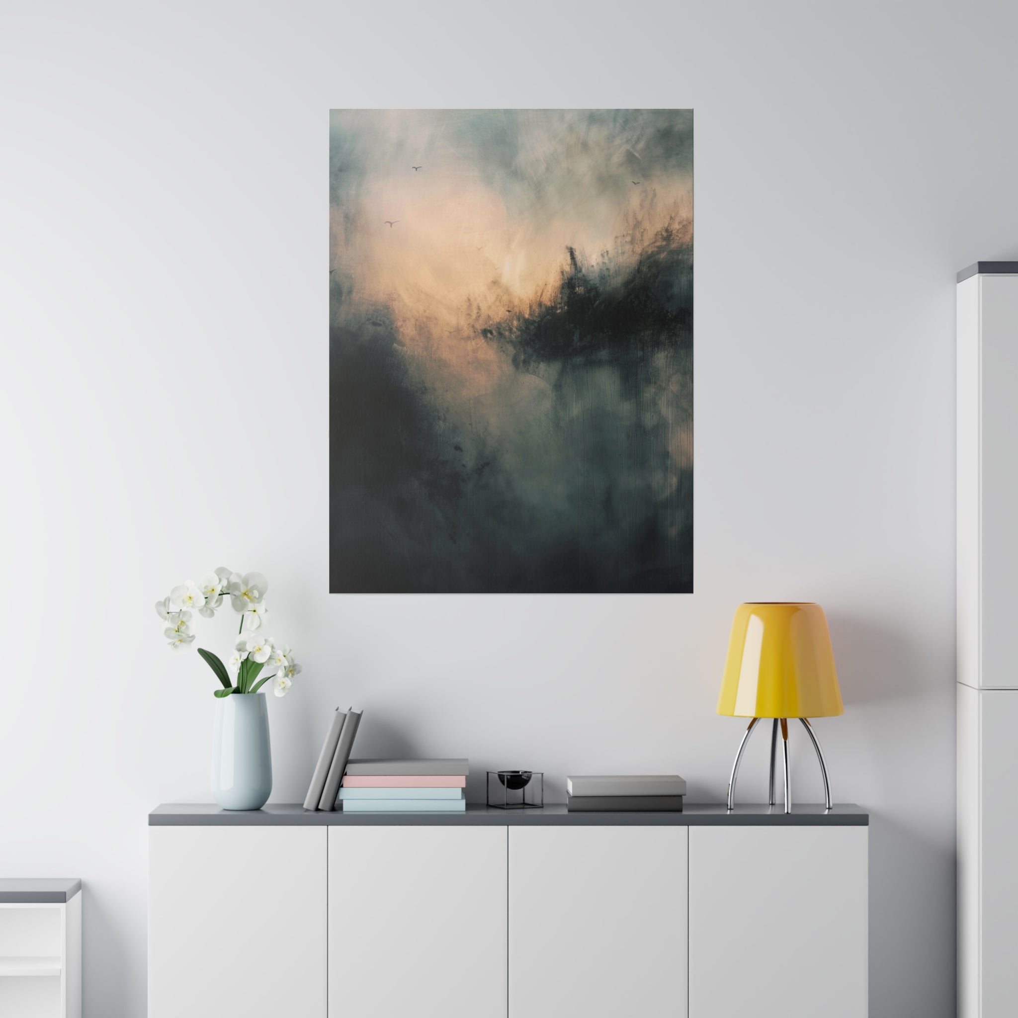 "Whispering Shadows" - Abstract Canvas Wall Art