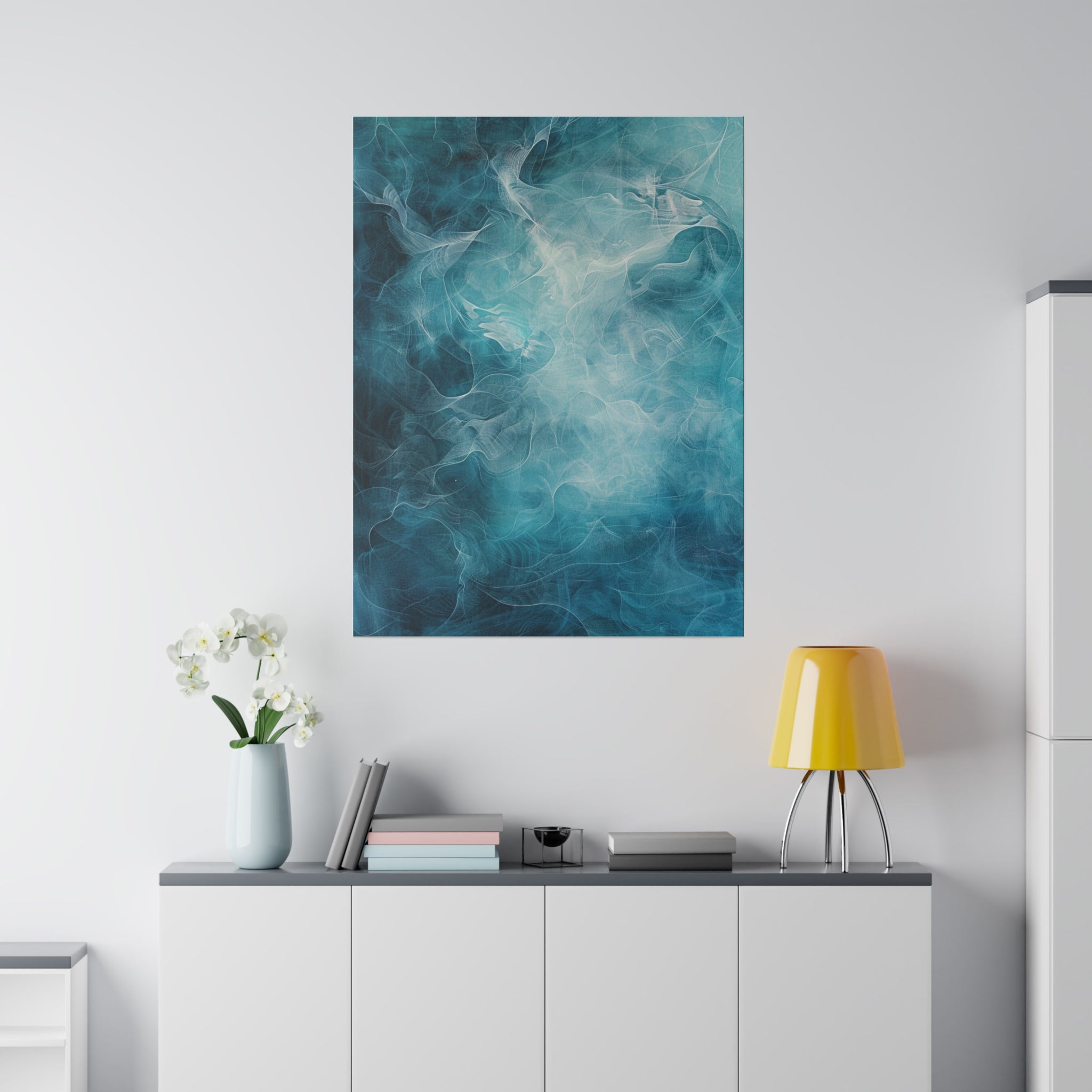 "Whispering Waves" - Abstract Canvas Wall Art