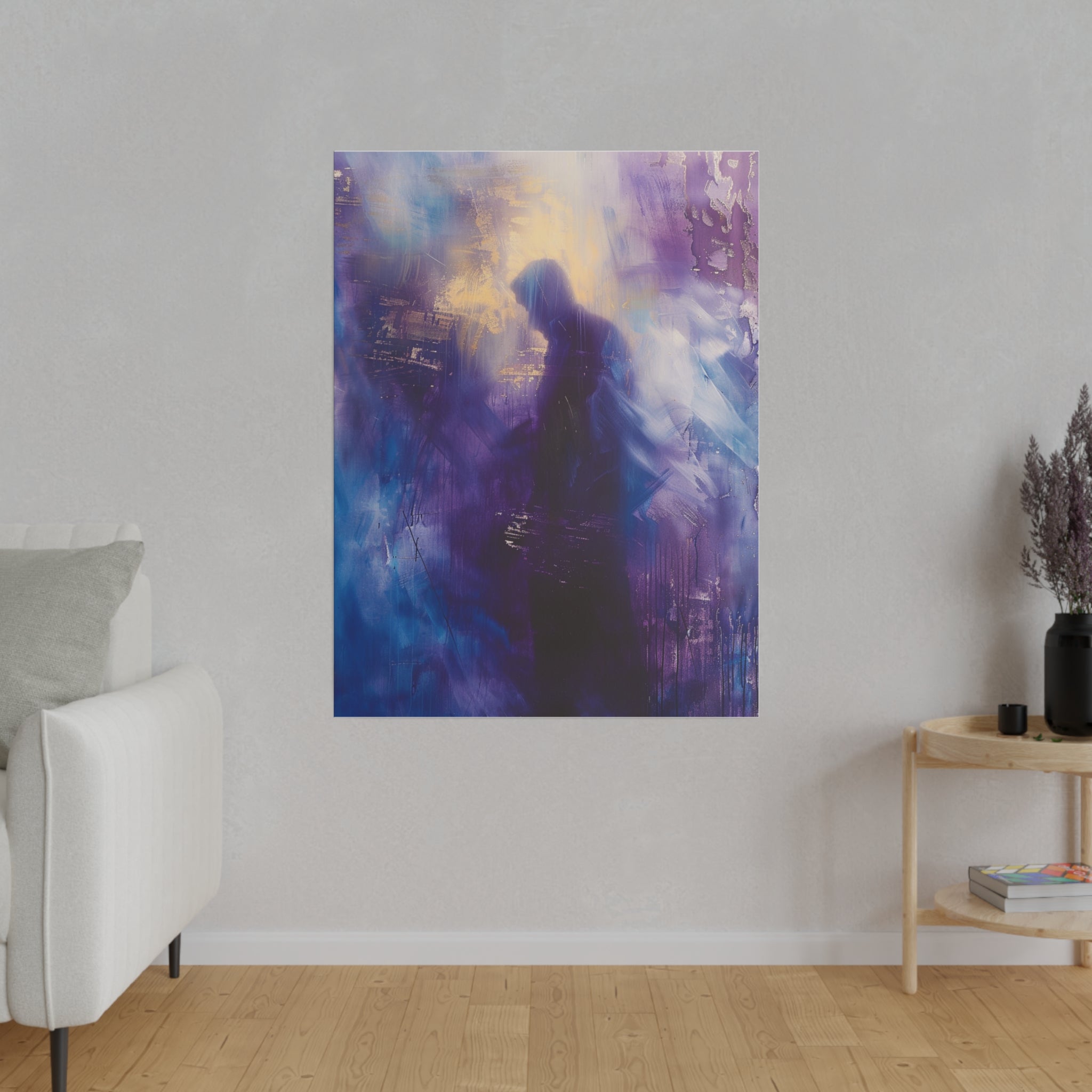 "Whispered Veils" - Abstract Canvas Wall Art