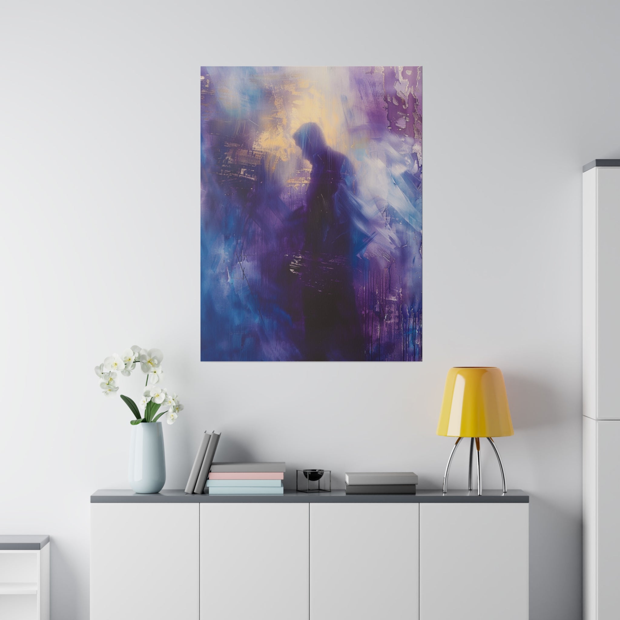 "Whispered Veils" - Abstract Canvas Wall Art