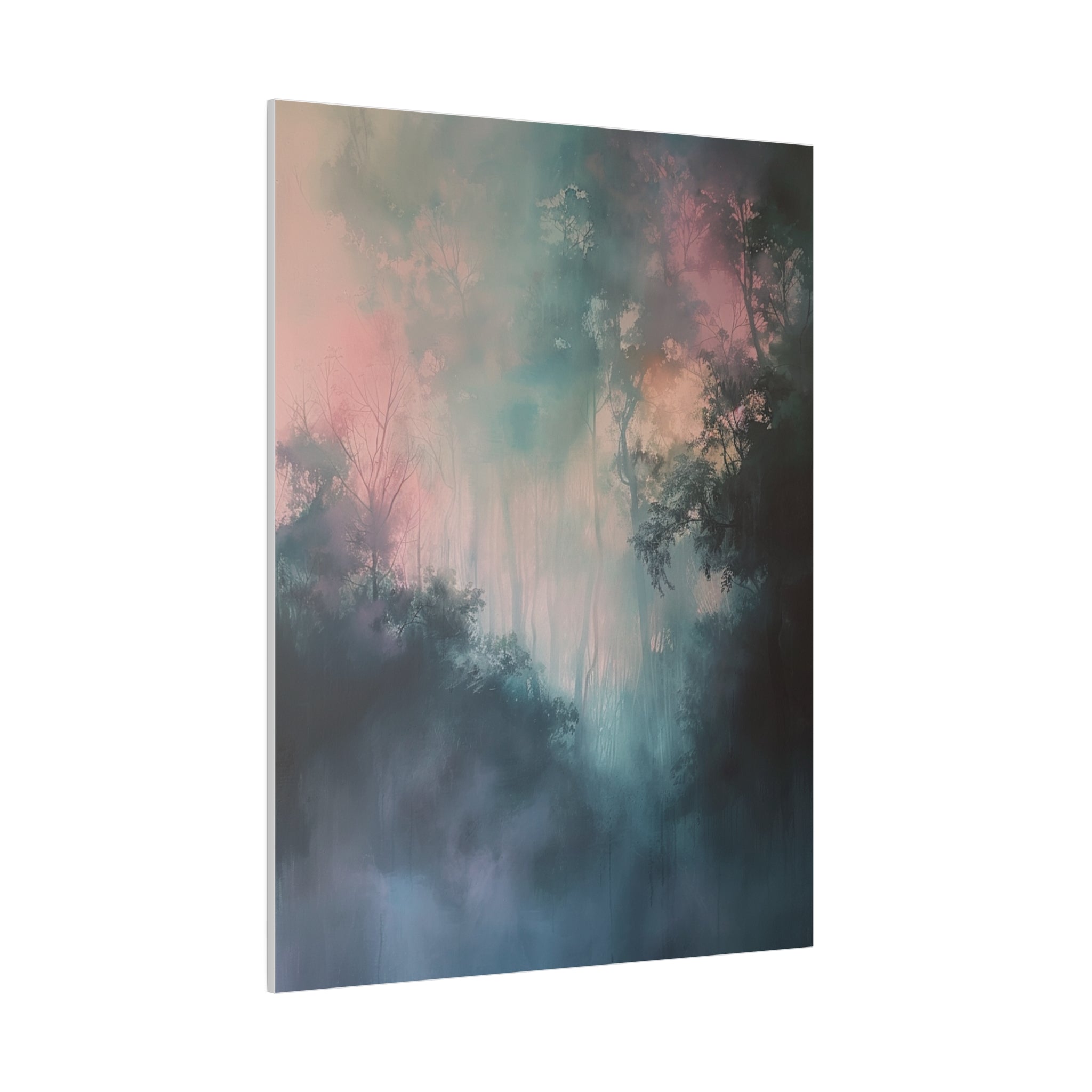 "Whispering Lumigrove" - Abstract Canvas Wall Art