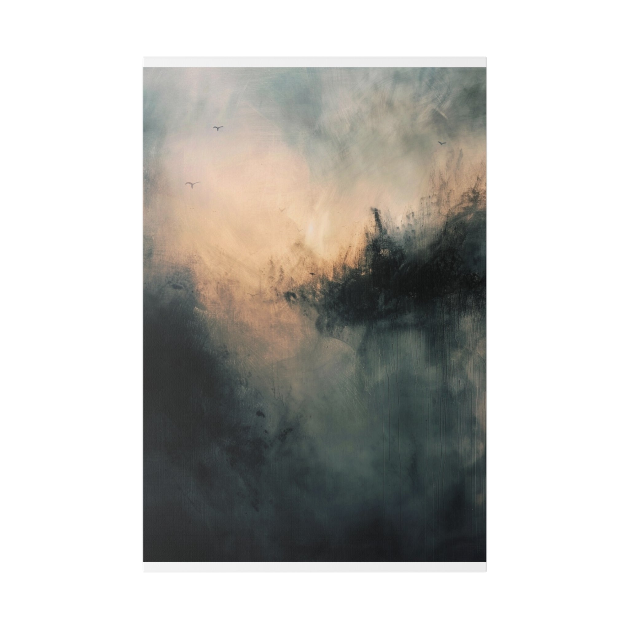 "Whispering Shadows" - Abstract Canvas Wall Art