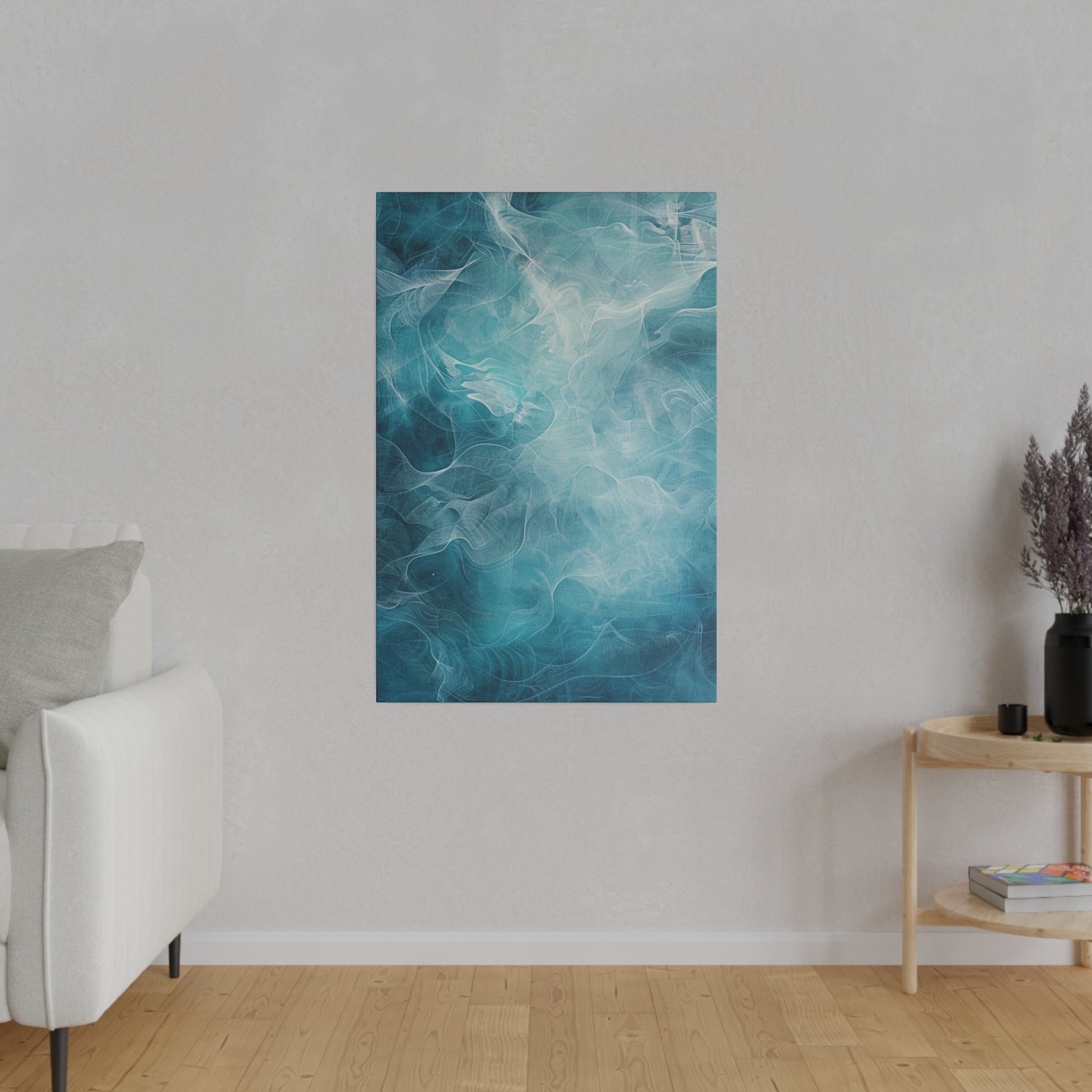 "Whispering Waves" - Abstract Canvas Wall Art