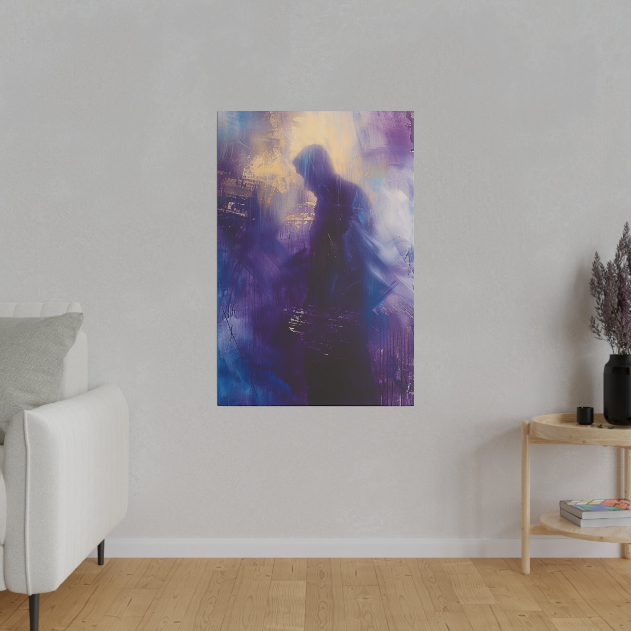 "Whispered Veils" - Abstract Canvas Wall Art