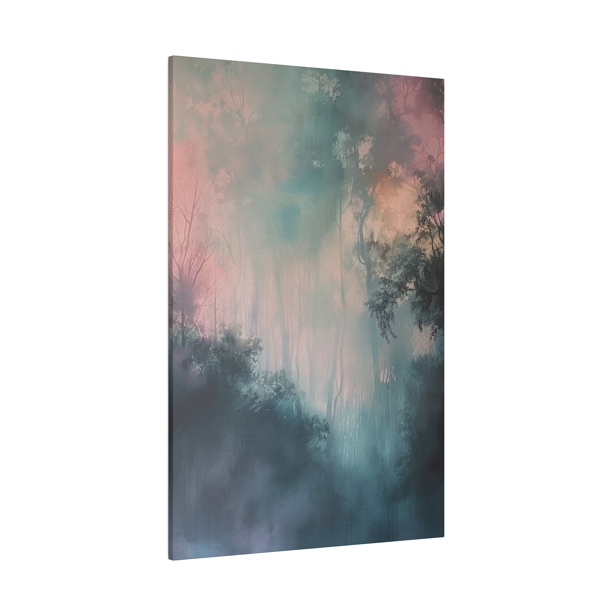 "Whispering Lumigrove" - Abstract Canvas Wall Art