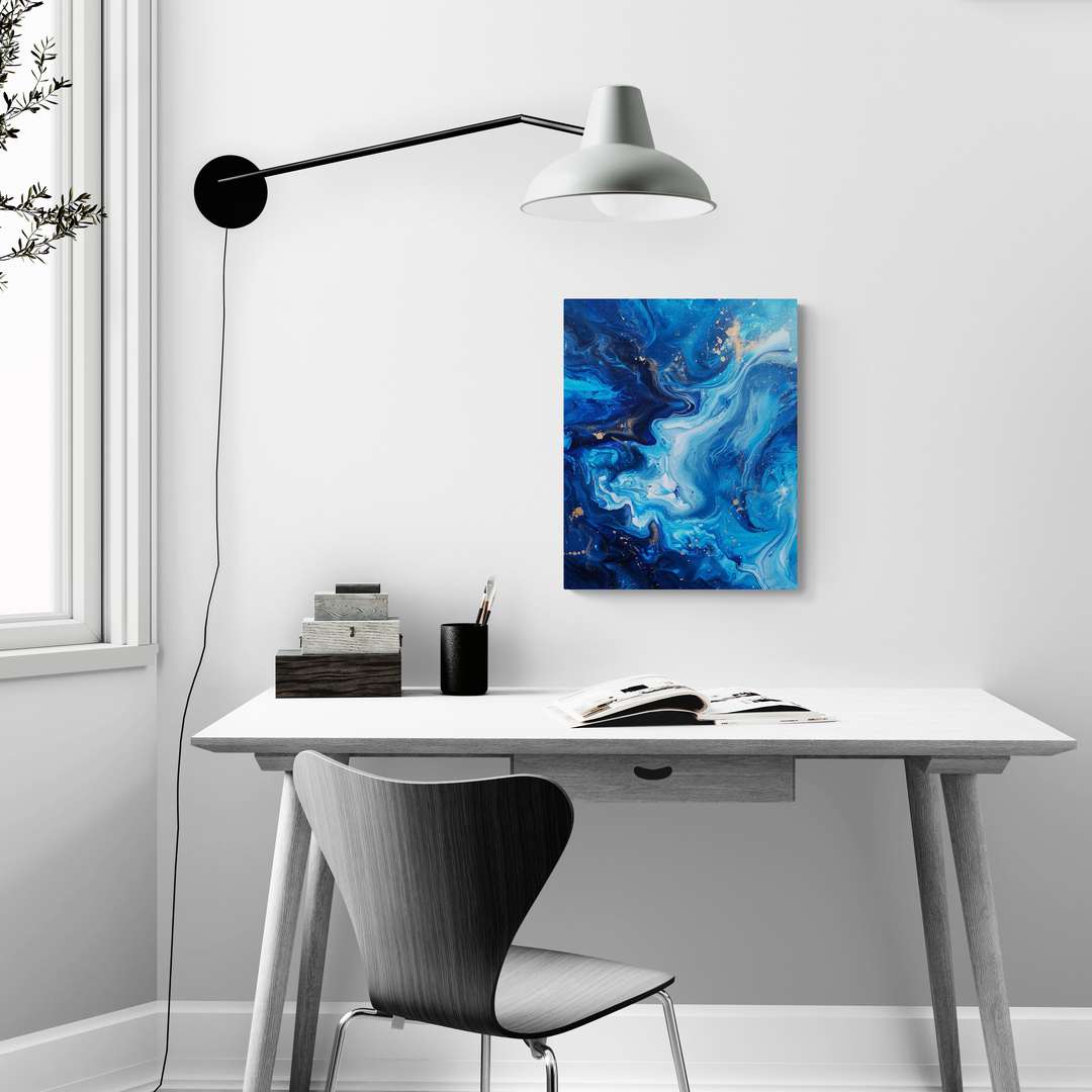 "Cosmic Waves" - Abstract Canvas Wall Art