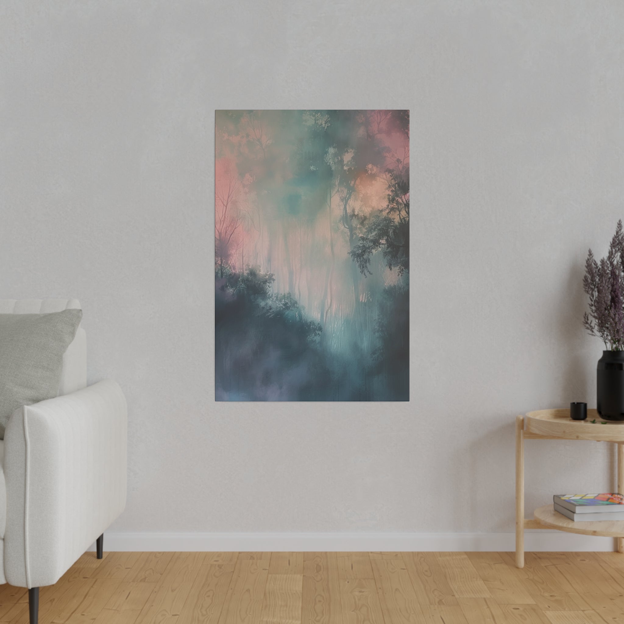 "Whispering Lumigrove" - Abstract Canvas Wall Art