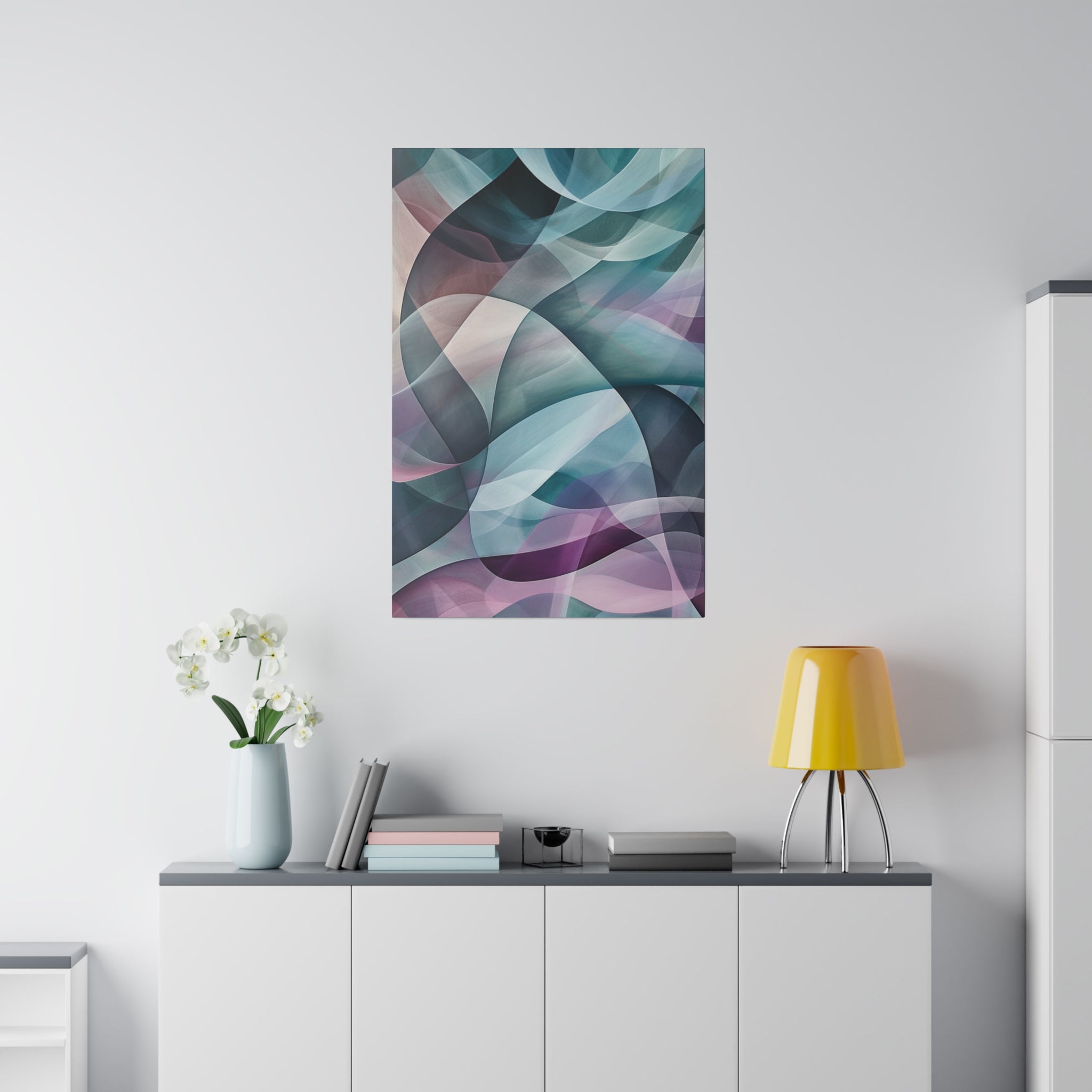 "Curvilinear Dreamscape" - Abstract Canvas Wall Art