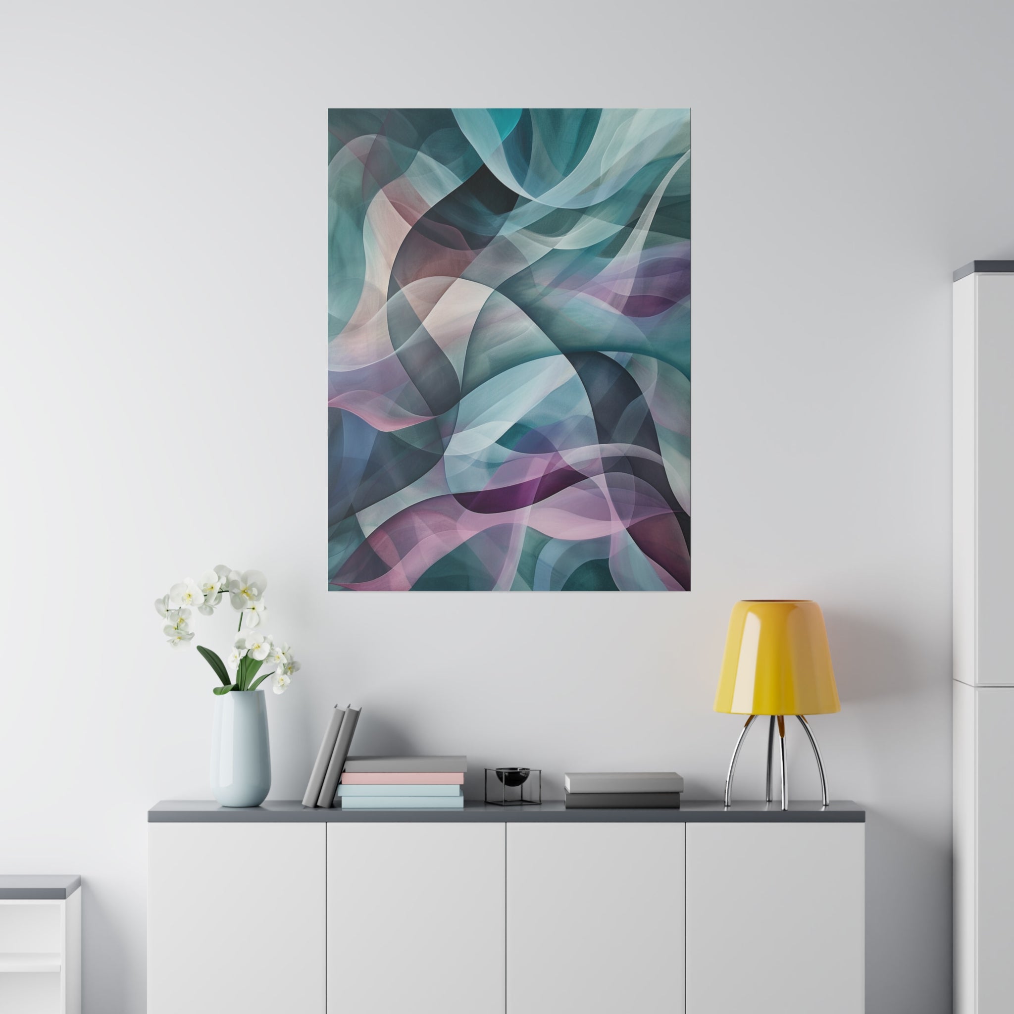 "Curvilinear Dreamscape" - Abstract Canvas Wall Art