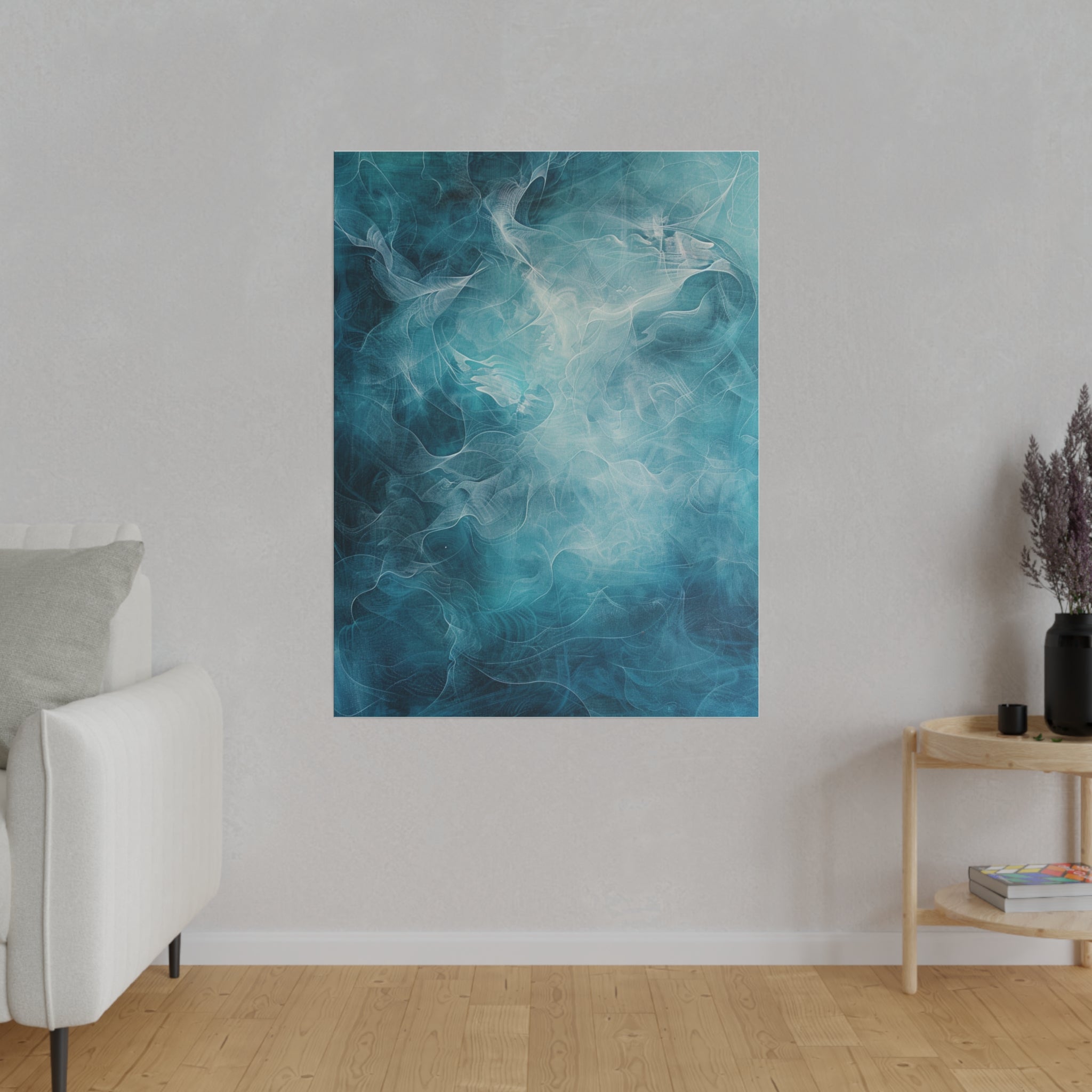 "Whispering Waves" - Abstract Canvas Wall Art