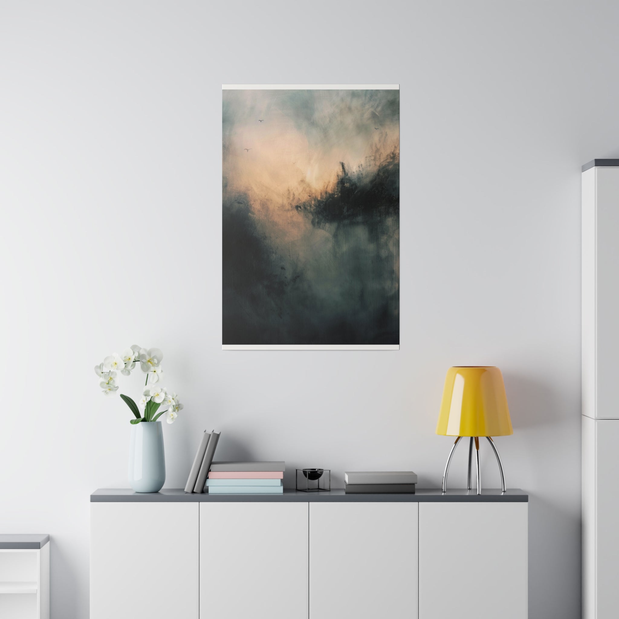 "Whispering Shadows" - Abstract Canvas Wall Art