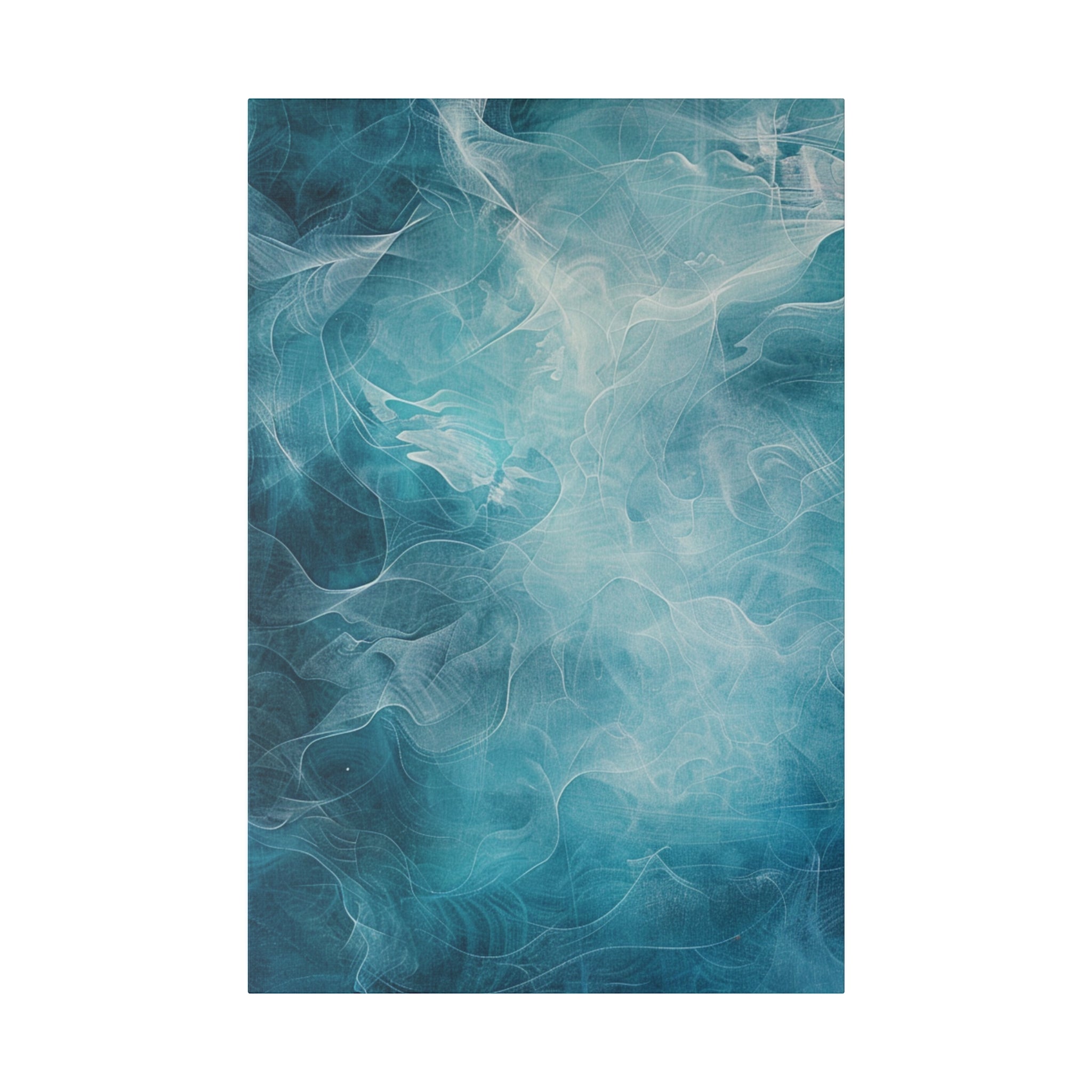 "Whispering Waves" - Abstract Canvas Wall Art