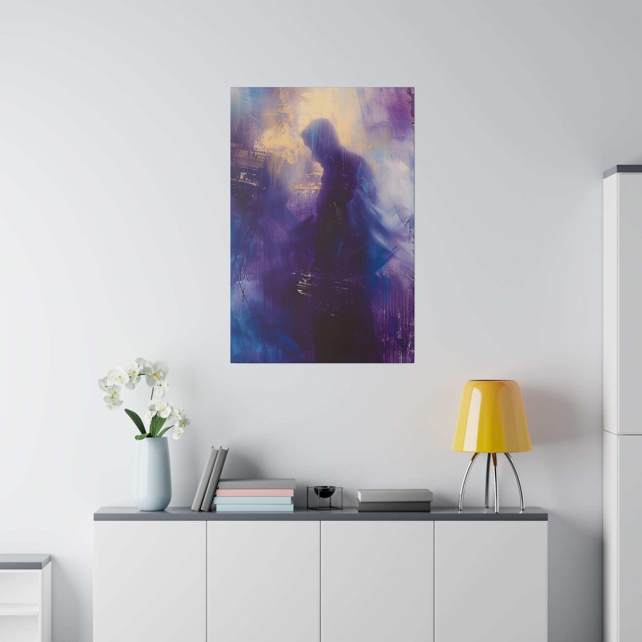 "Whispered Veils" - Abstract Canvas Wall Art