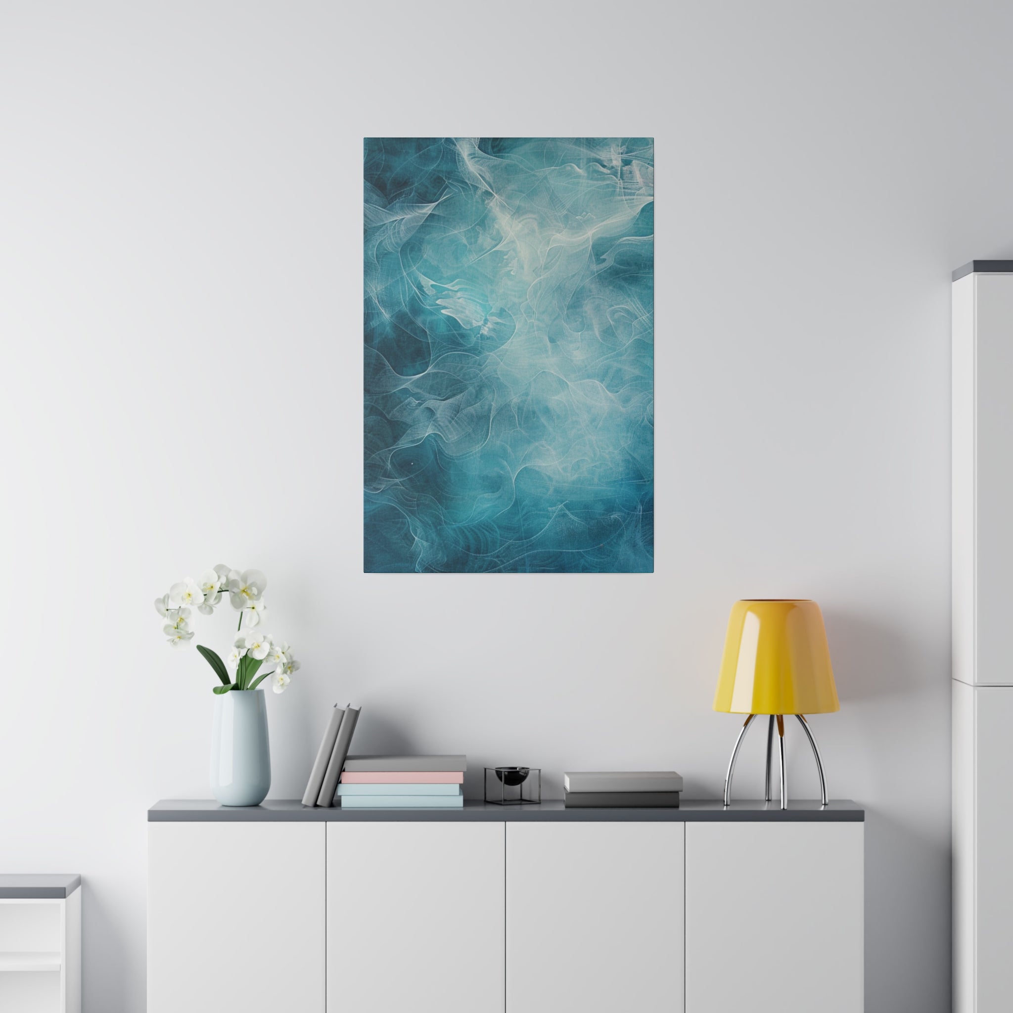 "Whispering Waves" - Abstract Canvas Wall Art