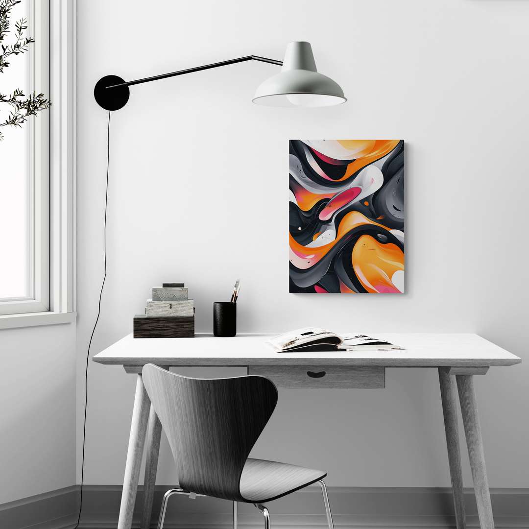 "Dynamic Fluidity" - Abstract Canvas Wall Art