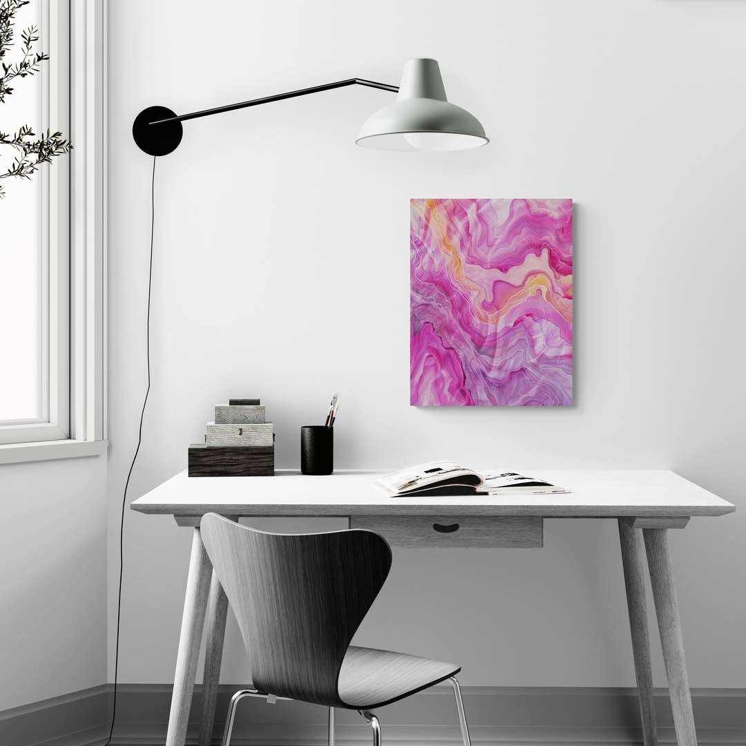 "Ethereal Geode" - Abstract Canvas Wall Art