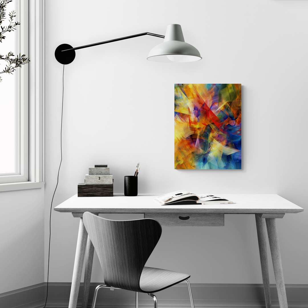 "Chromatic Crescendo" - Abstract Canvas Wall Art