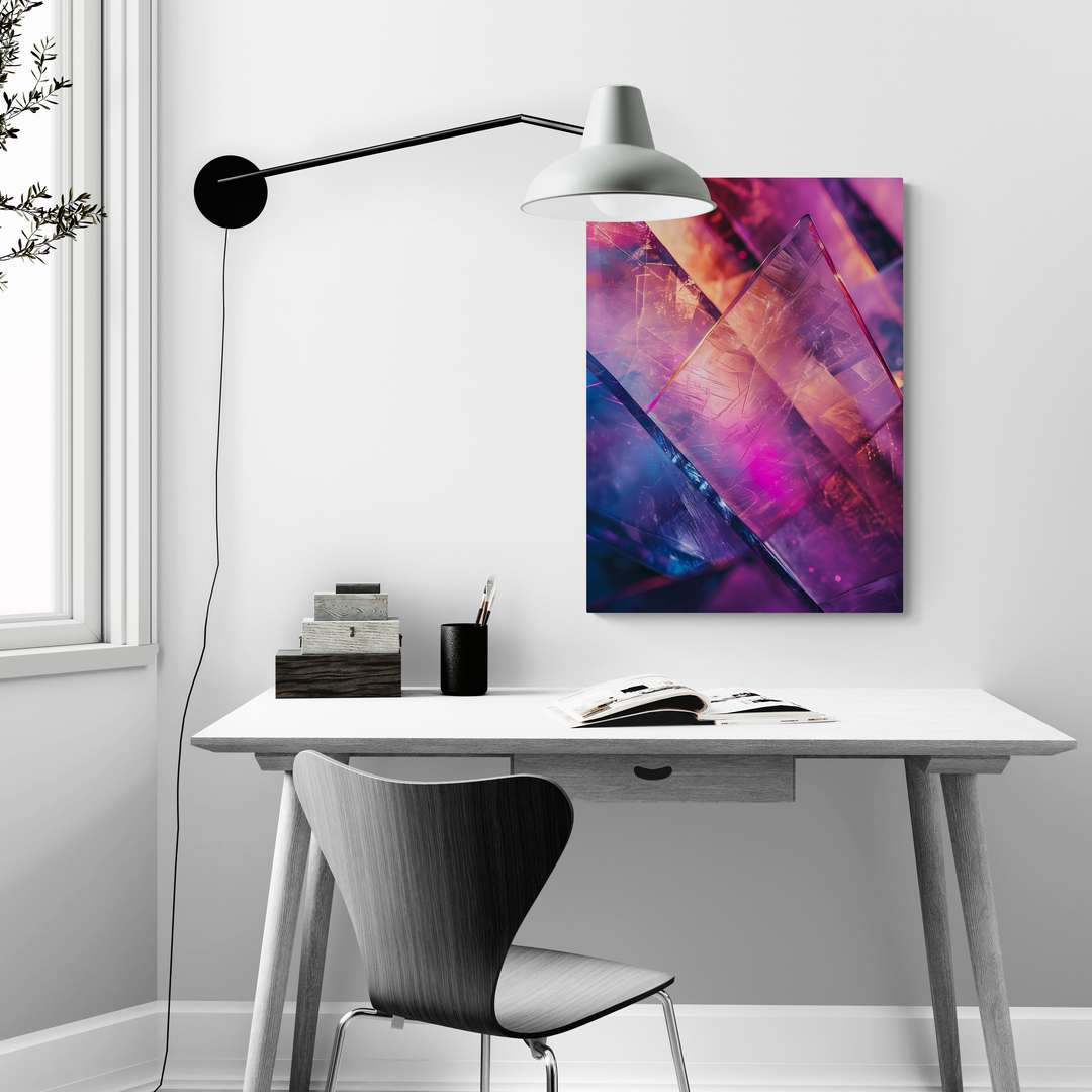 "Prismatic Luminescence" - Abstract Canvas Wall Art