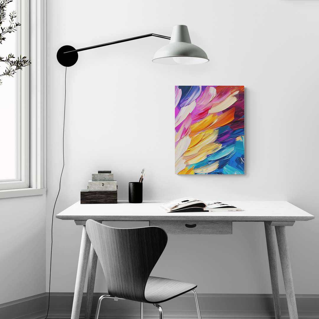 "Vibrant Symphony V2" - Abstract Canvas Wall Art