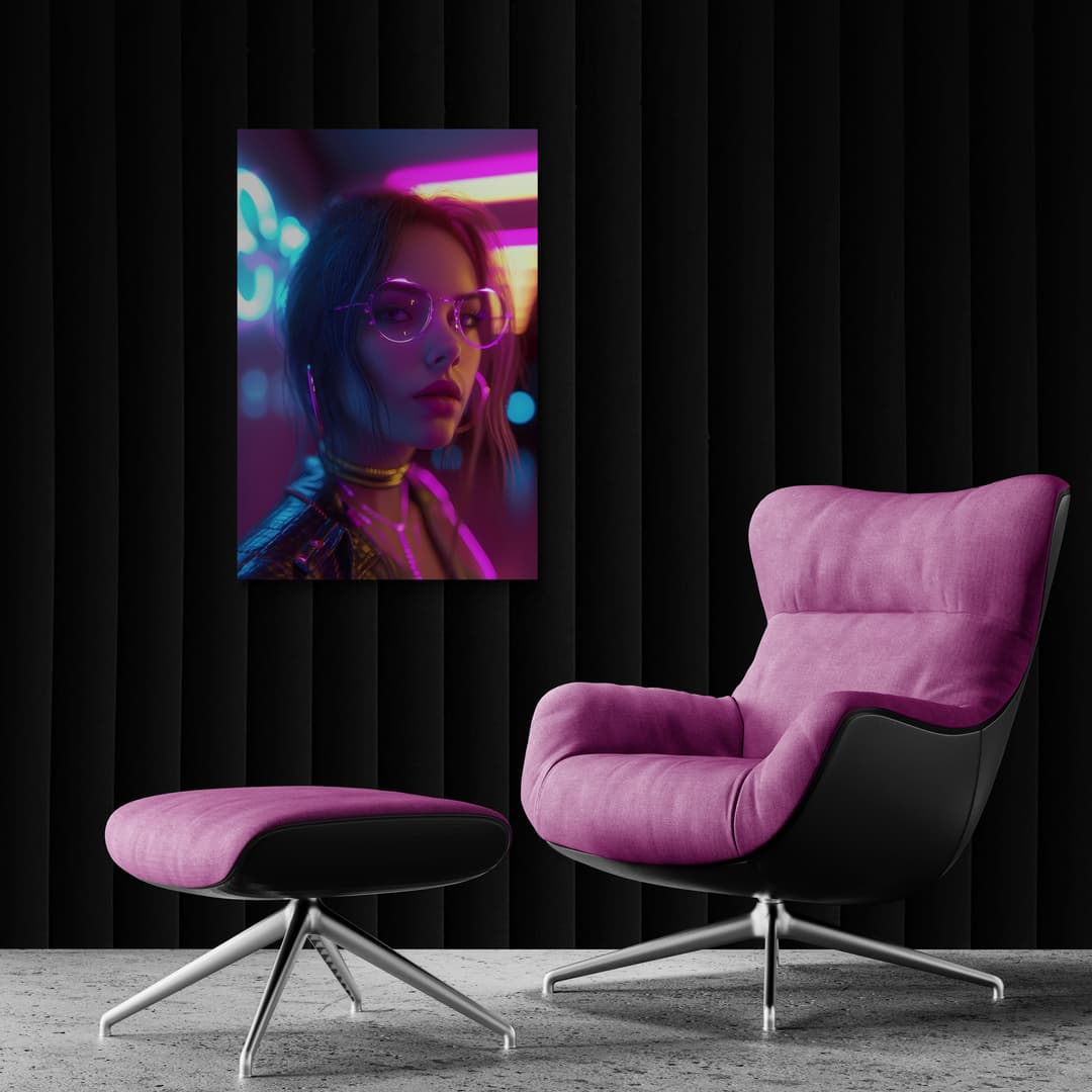 "Urban Elegance" - Cyberpunk Canvas Wall Art