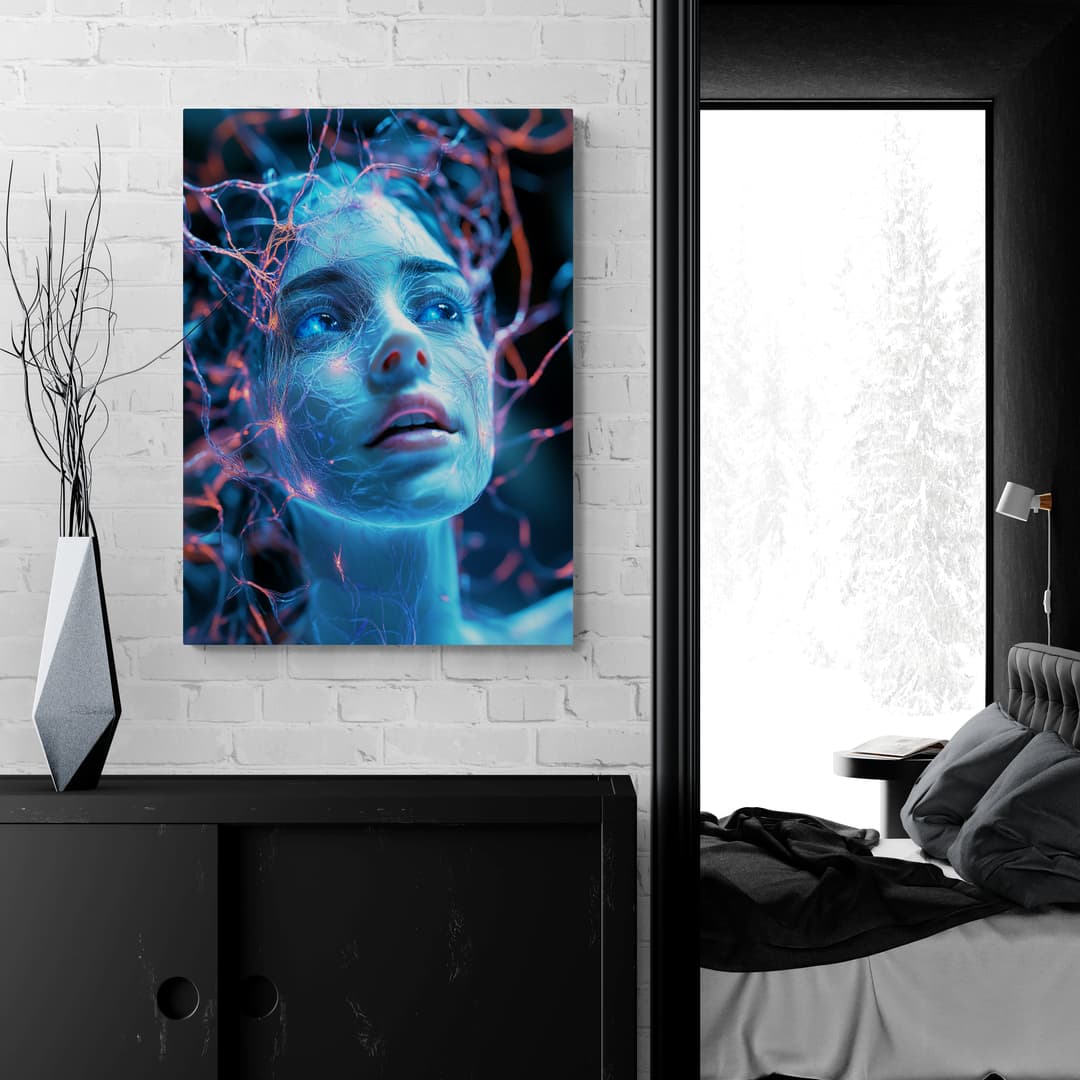 "Electric Dreams" - Portrait Canvas Wall Art