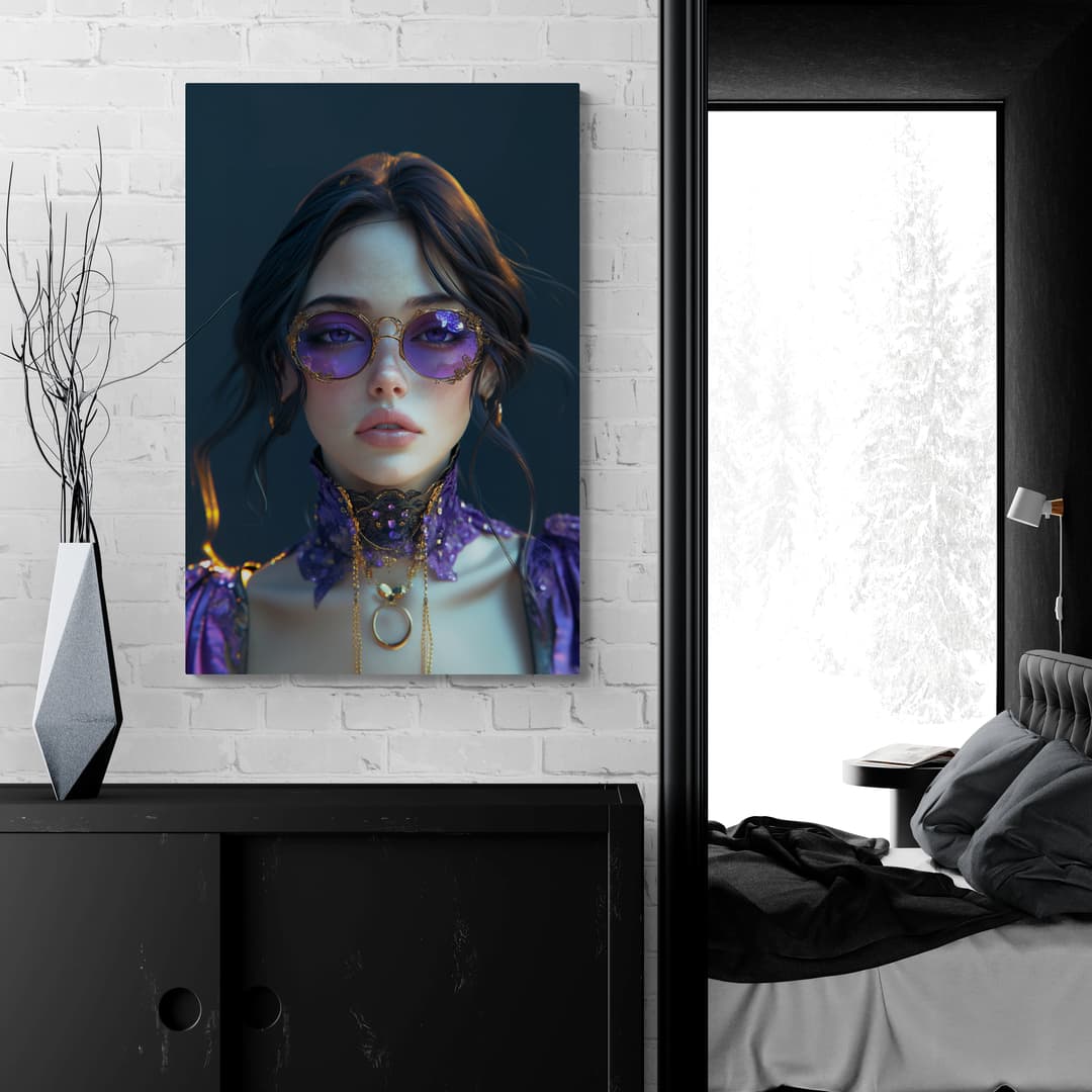 "Twilight Enchantress" - Portrait Canvas Wall Art