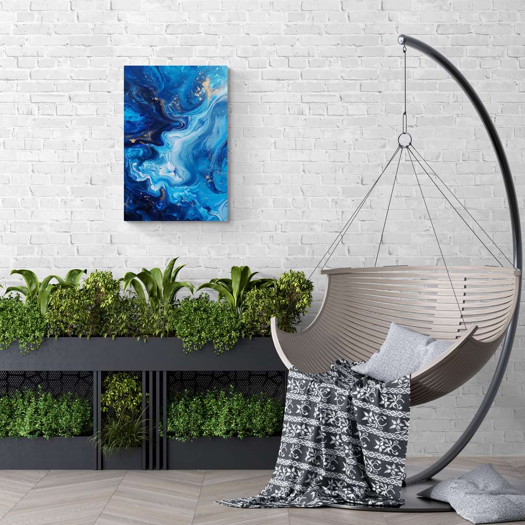 "Cosmic Waves" - Abstract Canvas Wall Art