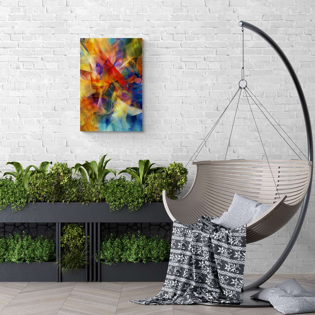 "Chromatic Crescendo" - Abstract Canvas Wall Art