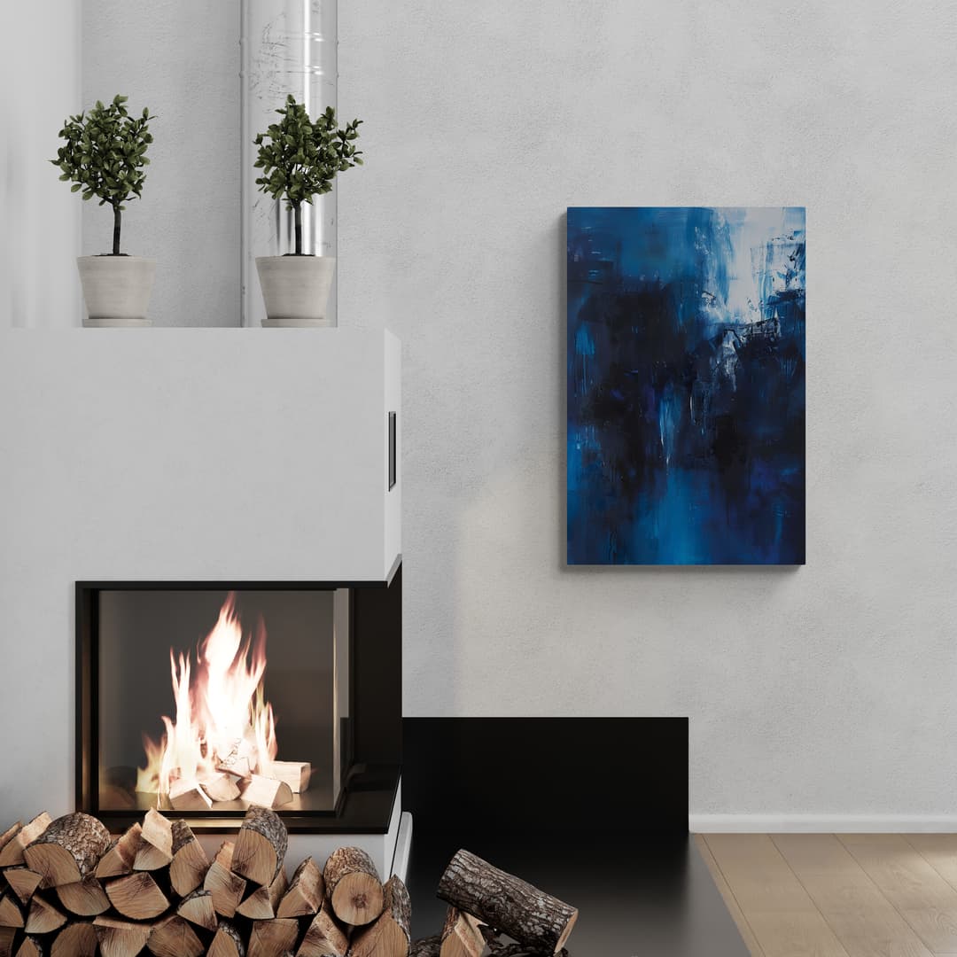 "Midnight Reverie" - Abstract Canvas Wall Art