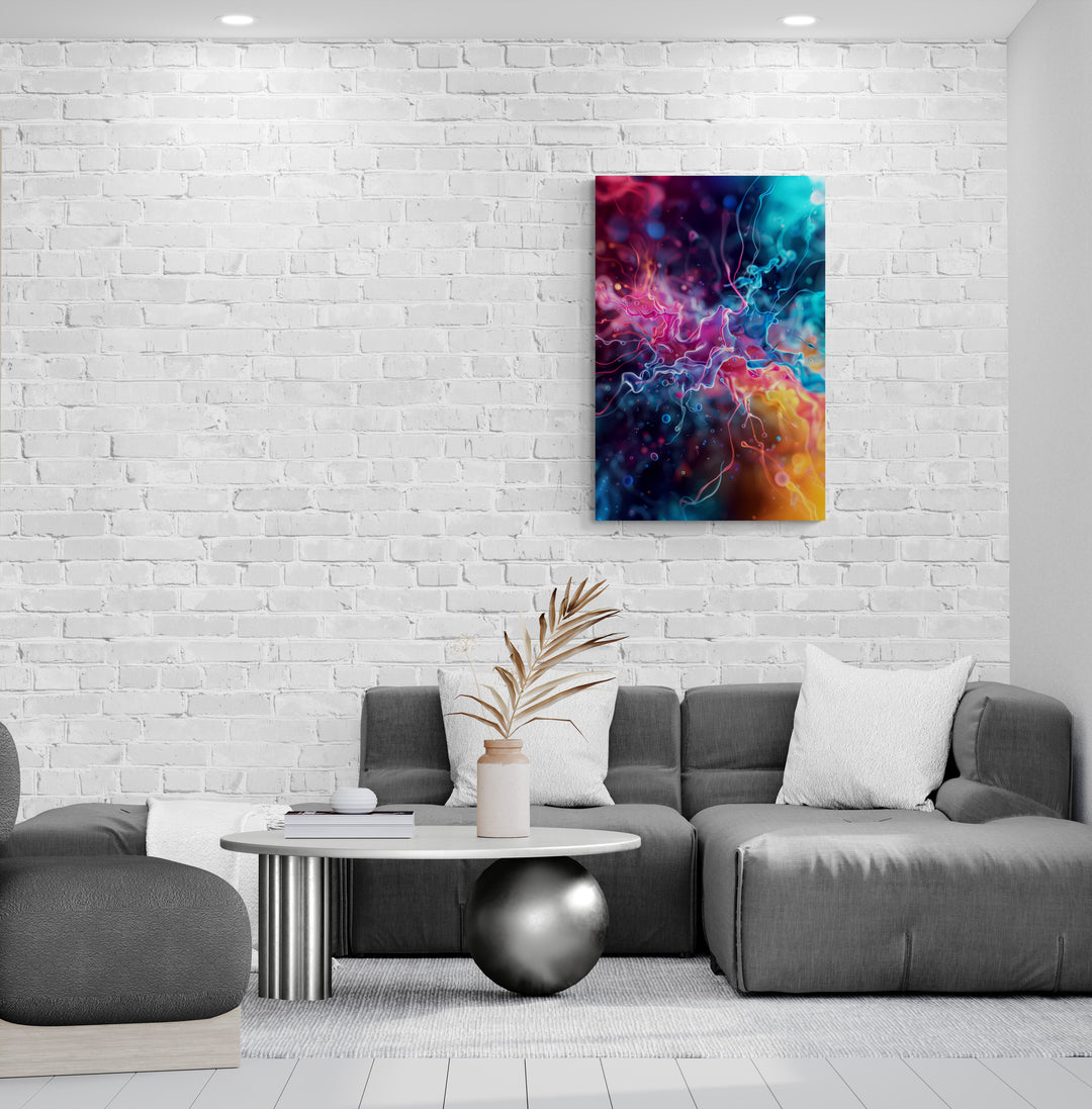 "Dopamine Dreamscape" - Abstract Canvas Wall Art