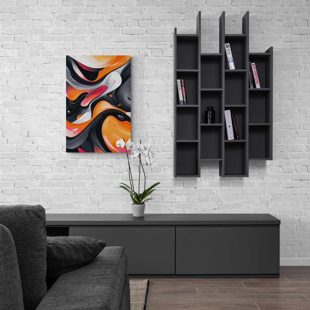 "Dynamic Fluidity" - Abstract Canvas Wall Art