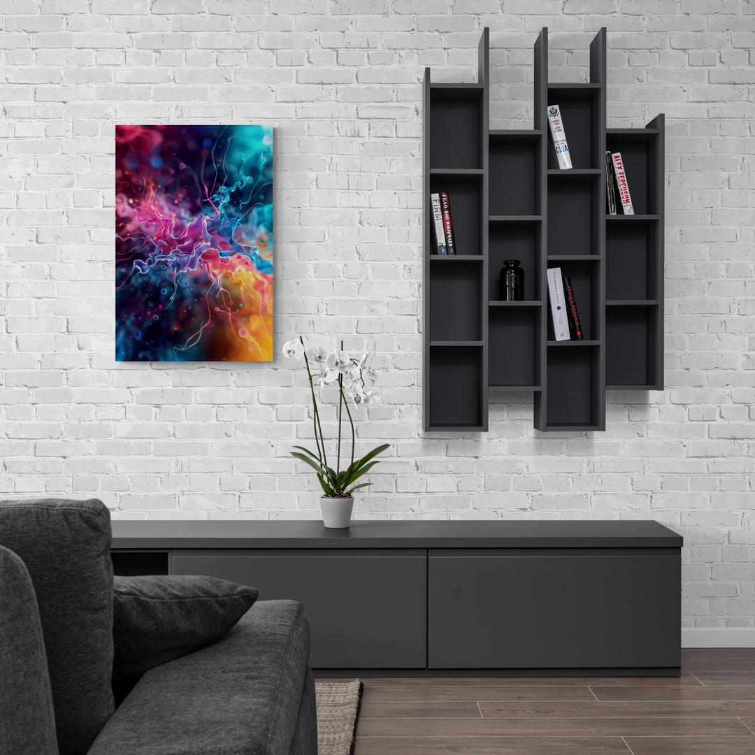 "Dopamine Dreamscape" - Abstract Canvas Wall Art