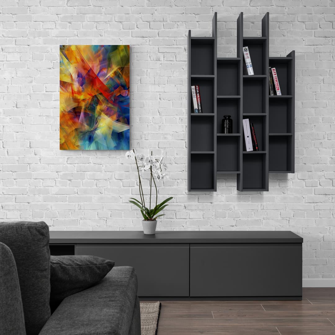 "Chromatic Crescendo" - Abstract Canvas Wall Art