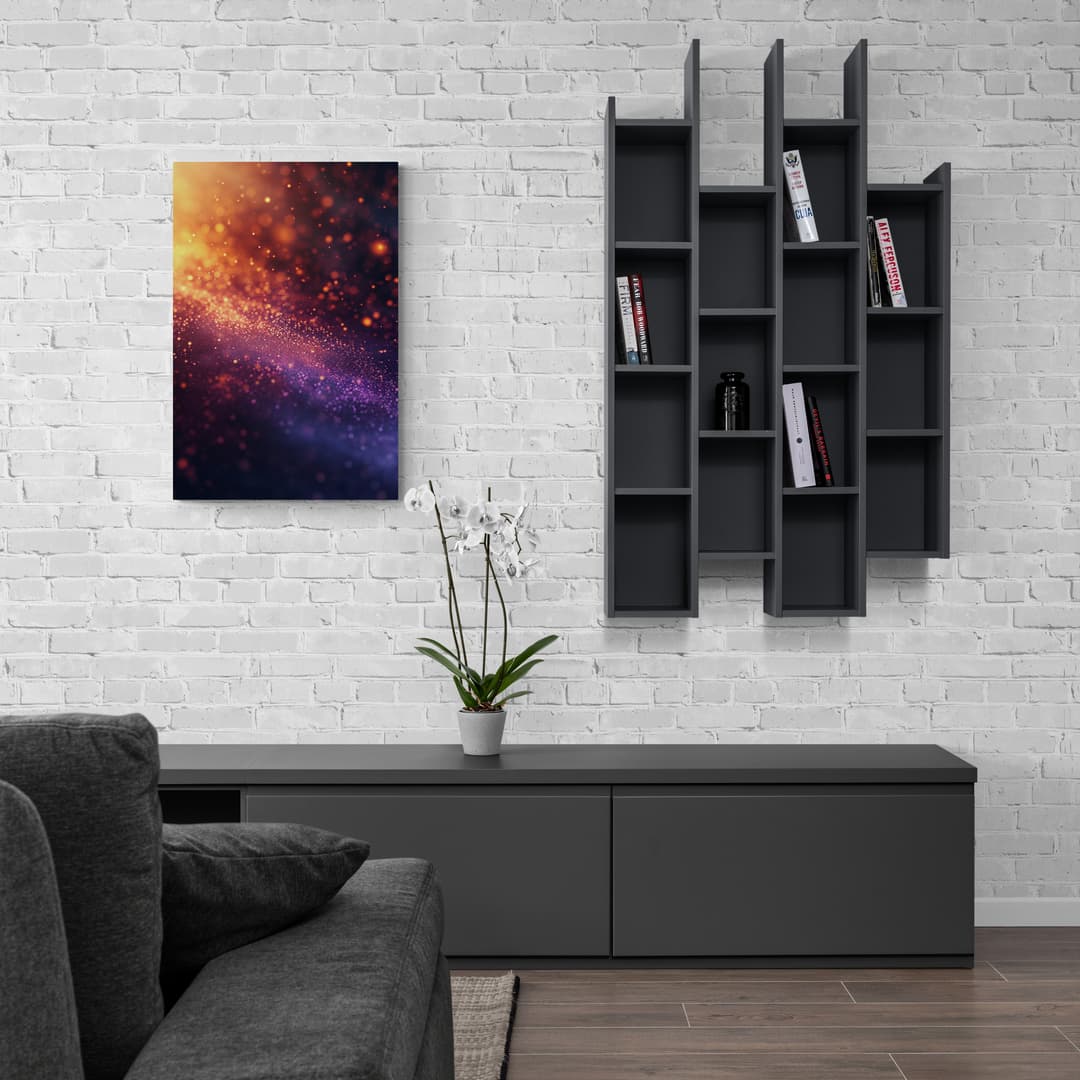 "Cosmic Glitter" - Abstract Canvas Wall Art