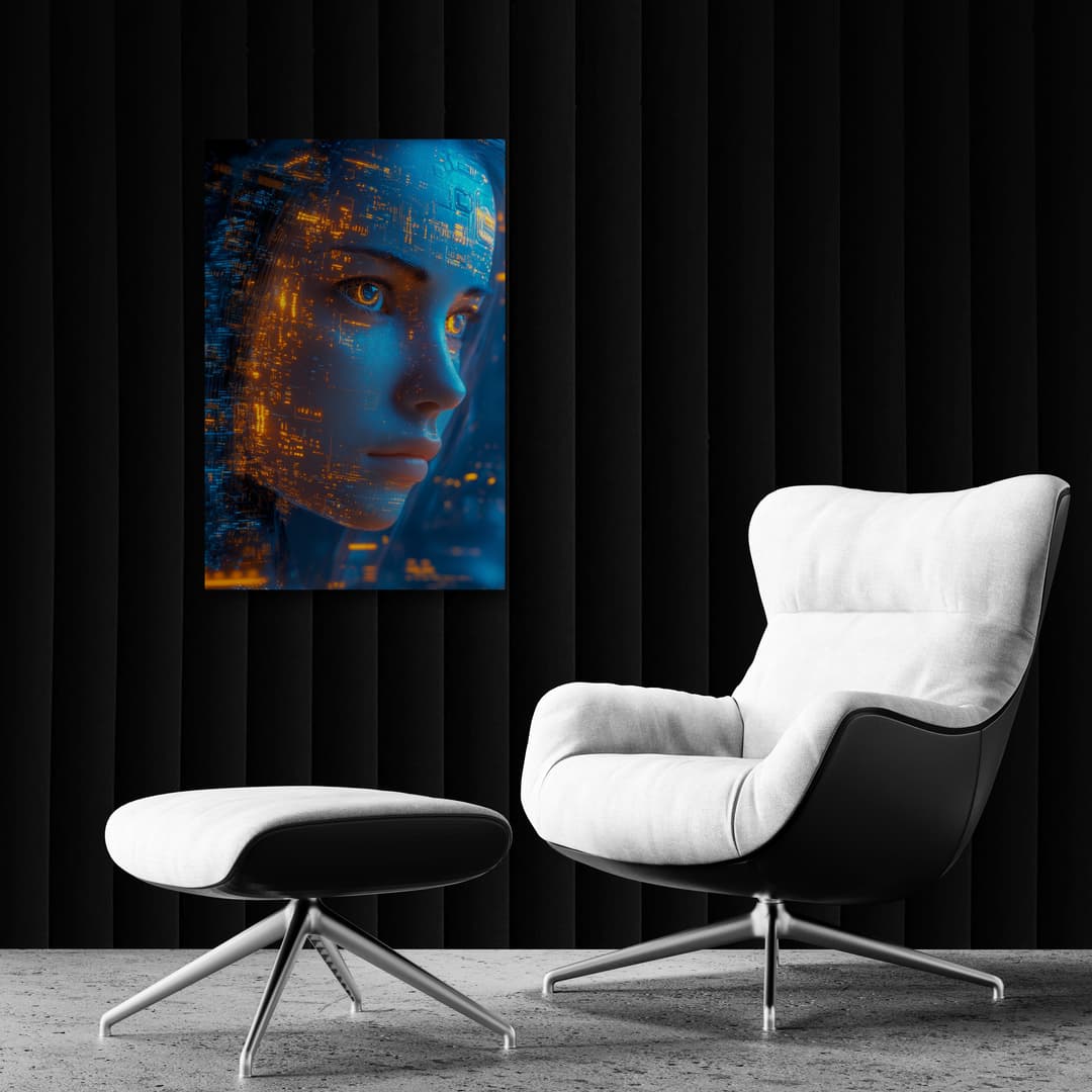 "Digital Dreams" - Cyberpunk Canvas Wall Art