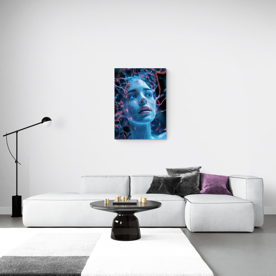 "Electric Dreams" - Portrait Canvas Wall Art