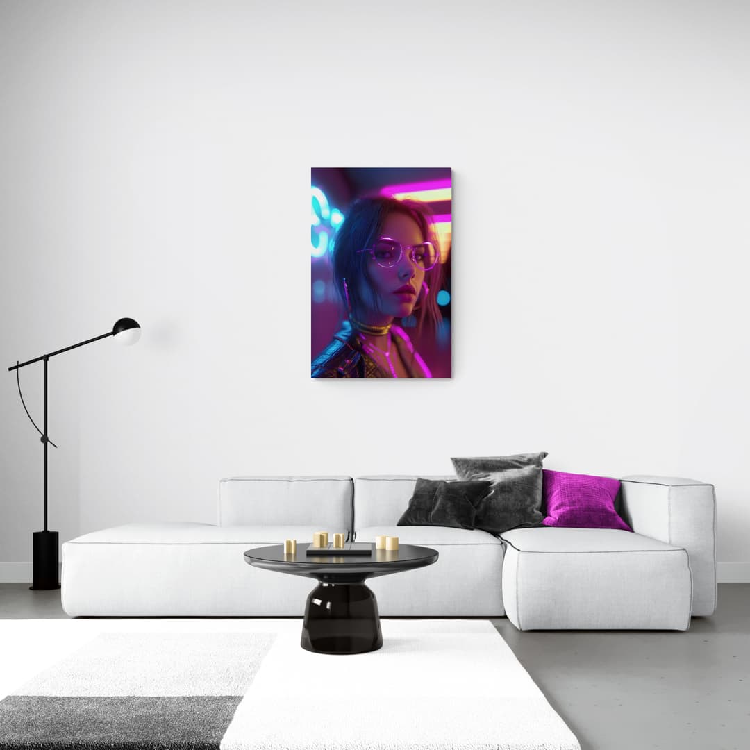 "Urban Elegance" - Cyberpunk Canvas Wall Art