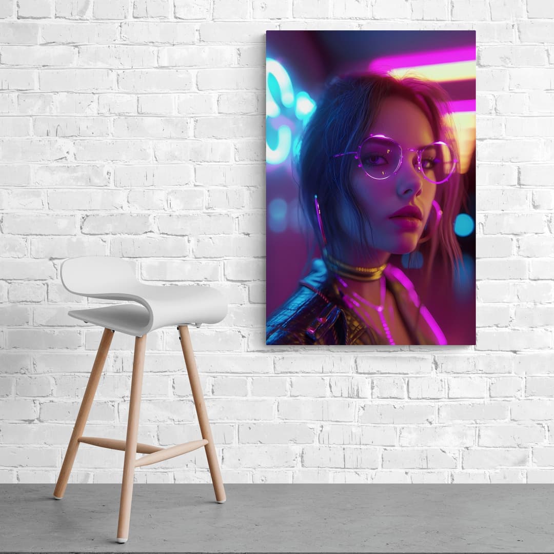 "Urban Elegance" - Cyberpunk Canvas Wall Art