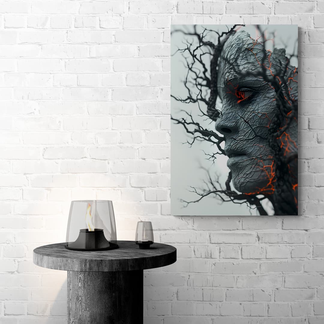 "Symbiotic Resonance" - Portrait Canvas Wall Art