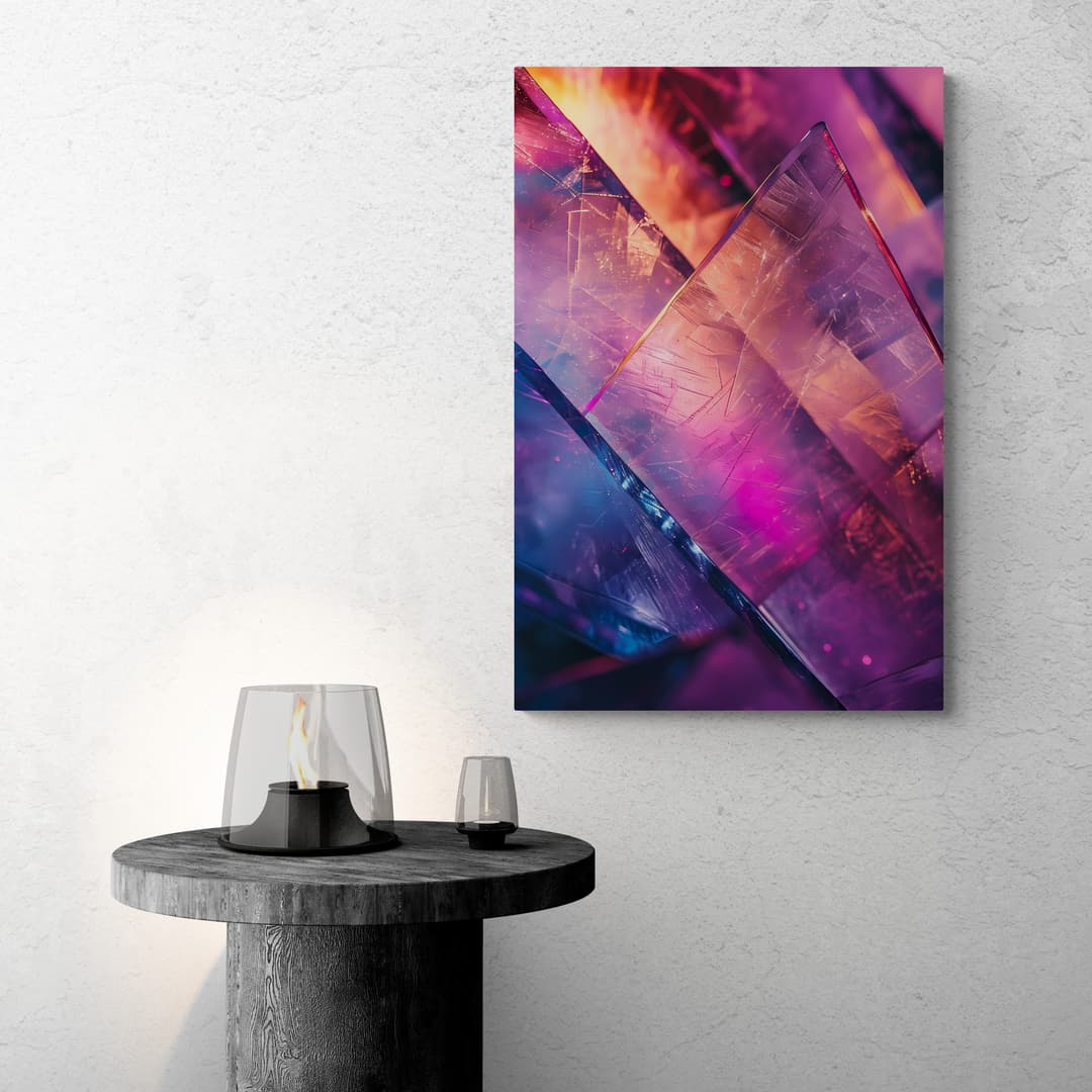 "Prismatic Luminescence" - Abstract Canvas Wall Art