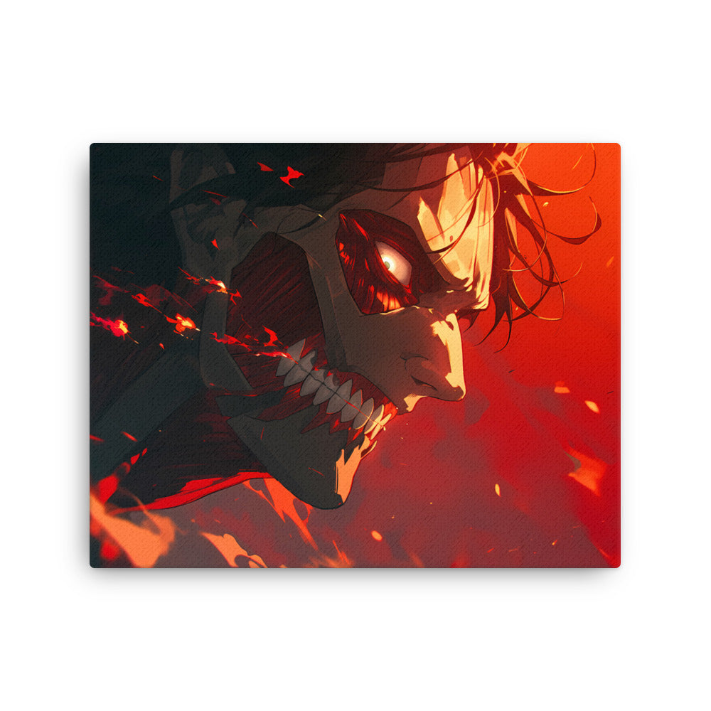 "Titan's Wrath" - Anime Canvas Wall Art