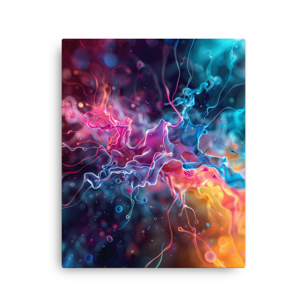 "Dopamine Dreamscape" - Abstract Canvas Wall Art