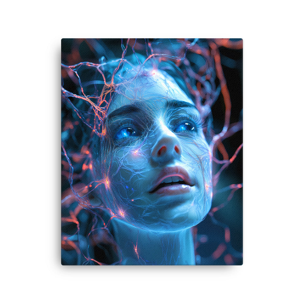 "Electric Dreams" - Portrait Canvas Wall Art