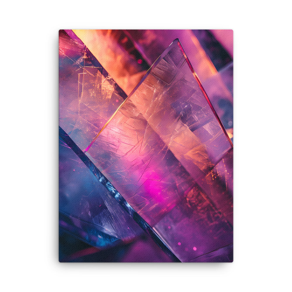 "Prismatic Luminescence" - Abstract Canvas Wall Art