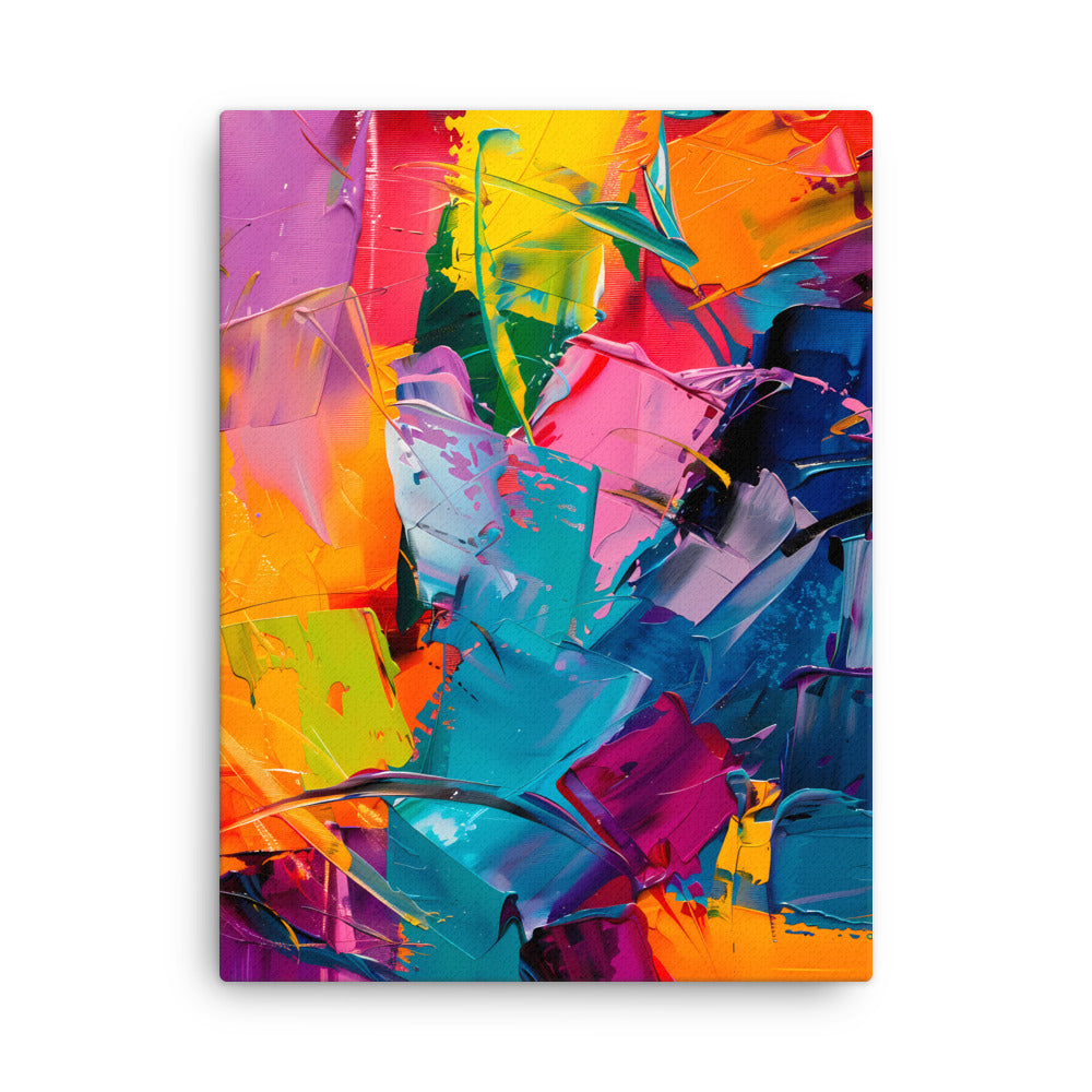 "Vibrant Symphony" - Abstract Canvas Wall Art