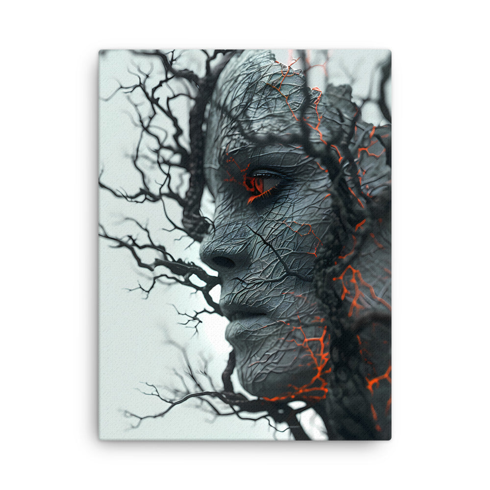 "Symbiotic Resonance" - Portrait Canvas Wall Art