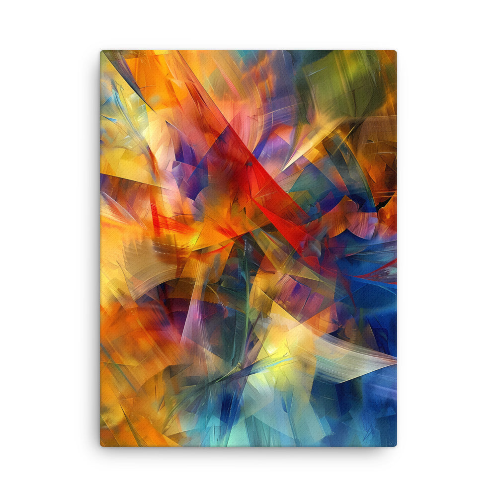 "Chromatic Crescendo" - Abstract Canvas Wall Art