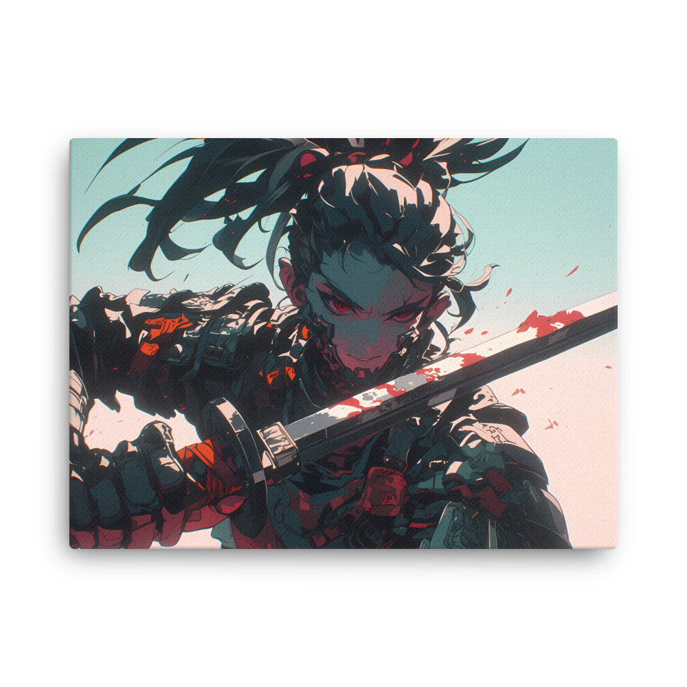 "Blooded Blade of the Samurai" - Anime Canvas Wall Art