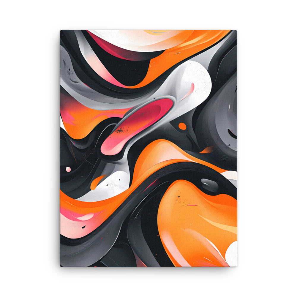 "Dynamic Fluidity" - Abstract Canvas Wall Art