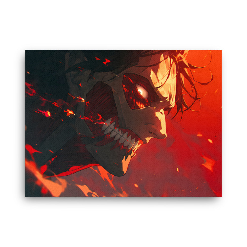 "Titan's Wrath" - Anime Canvas Wall Art